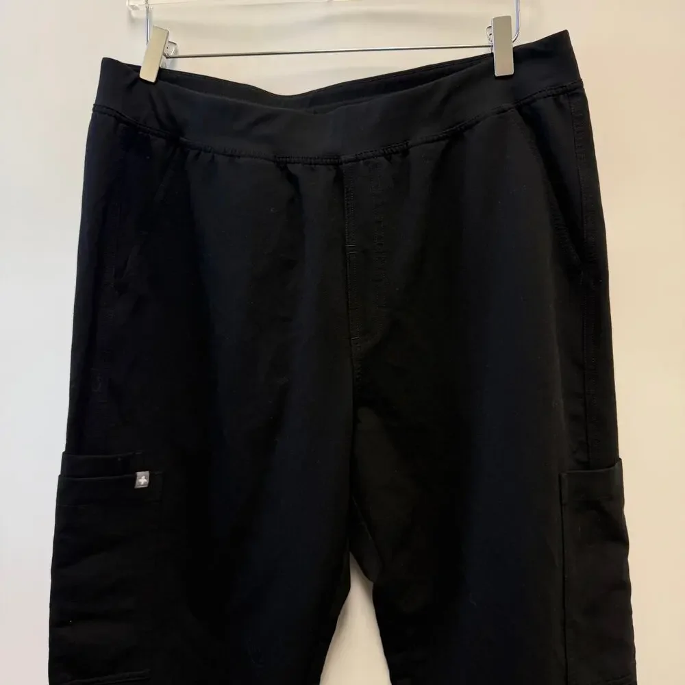 FIGS Axim Cargo Scrub Pants Black Sz XL